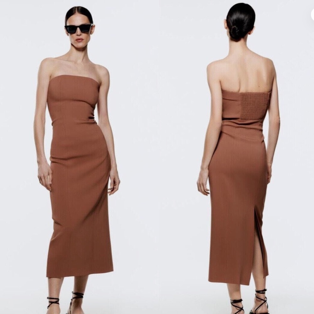 Zara Strapless Midi Dress